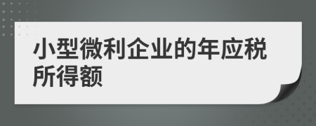 小型微利企業(yè)的年應稅所得額