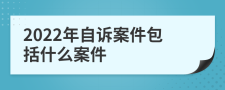 2022年自訴案件包括什么案件