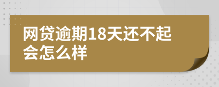 網(wǎng)貸逾期18天還不起會(huì)怎么樣