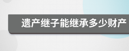 遺產(chǎn)繼子能繼承多少財產(chǎn)