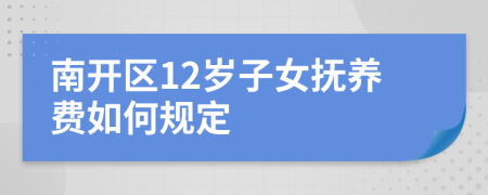 南開區(qū)12歲子女撫養(yǎng)費(fèi)如何規(guī)定