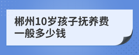 郴州10歲孩子撫養(yǎng)費(fèi)一般多少錢