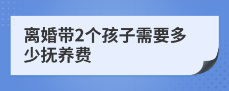 離婚帶2個(gè)孩子需要多少撫養(yǎng)費(fèi)