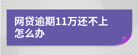 網(wǎng)貸逾期11萬還不上怎么辦
