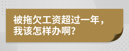 被拖欠工資超過一年，我該怎樣辦啊？
