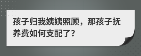 孩子歸我姨姨照顧，那孩子撫養(yǎng)費如何支配了？