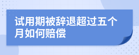 試用期被辭退超過(guò)五個(gè)月如何賠償
