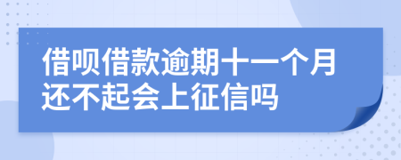 借唄借款逾期十一個月還不起會上征信嗎
