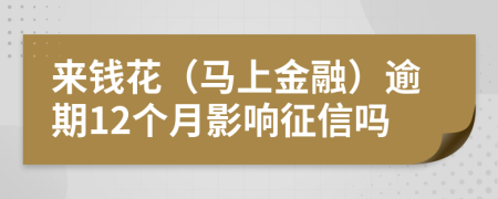來錢花（馬上金融）逾期12個(gè)月影響征信嗎