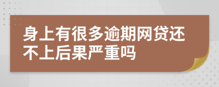 身上有很多逾期網(wǎng)貸還不上后果嚴(yán)重嗎
