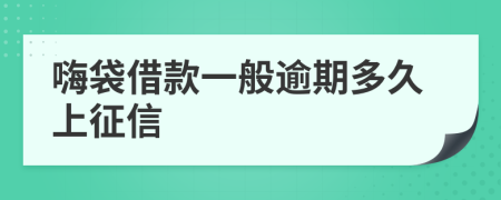 嗨袋借款一般逾期多久上征信