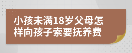 小孩未滿18歲父母怎樣向孩子索要撫養(yǎng)費