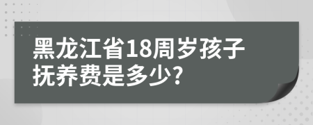 黑龍江省18周歲孩子撫養(yǎng)費(fèi)是多少?