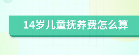 14歲兒童撫養(yǎng)費(fèi)怎么算