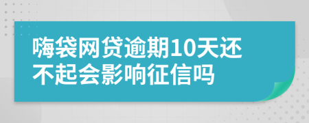 嗨袋網(wǎng)貸逾期10天還不起會(huì)影響征信嗎