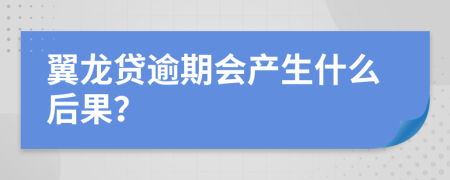 翼龍貸逾期會產生什么后果？