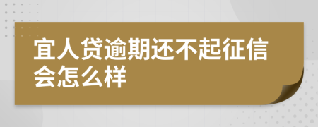 宜人貸逾期還不起征信會怎么樣