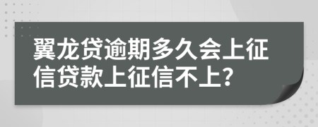 翼龍貸逾期多久會上征信貸款上征信不上？