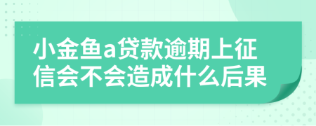 小金魚a貸款逾期上征信會不會造成什么后果