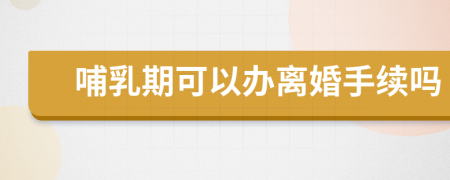 哺乳期可以辦離婚手續(xù)嗎