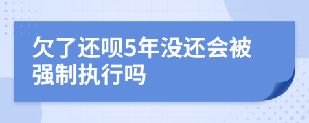 欠了還唄5年沒還會被強(qiáng)制執(zhí)行嗎