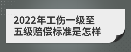 2022年工傷一級至五級賠償標準是怎樣