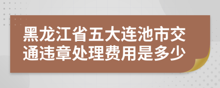 黑龍江省五大連池市交通違章處理費(fèi)用是多少