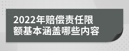 2022年賠償責(zé)任限額基本涵蓋哪些內(nèi)容