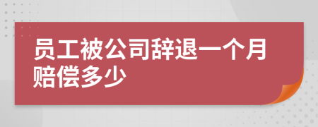 員工被公司辭退一個(gè)月賠償多少