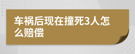 車禍后現(xiàn)在撞死3人怎么賠償