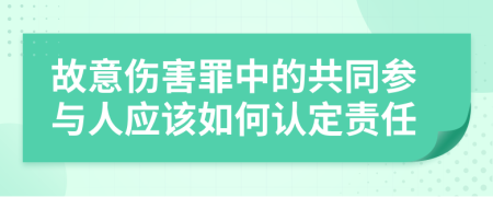 故意傷害罪中的共同參與人應(yīng)該如何認(rèn)定責(zé)任