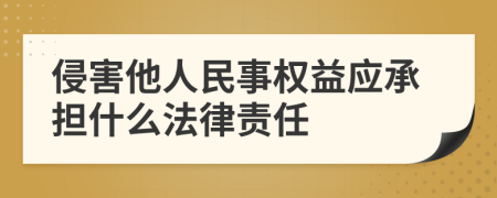 侵害他人民事權(quán)益應(yīng)承擔(dān)什么法律責(zé)任