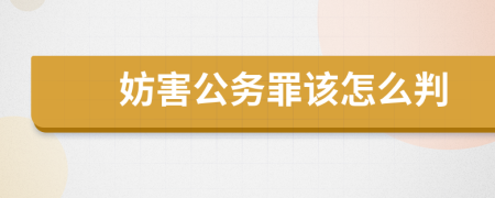 妨害公務(wù)罪該怎么判