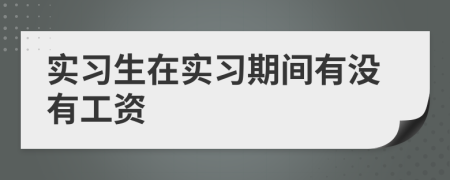 實習(xí)生在實習(xí)期間有沒有工資