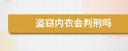 盜竊內(nèi)衣會判刑嗎