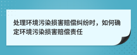 处理环境污染损害赔偿纠纷时，如何确定环境污染损害赔偿责任