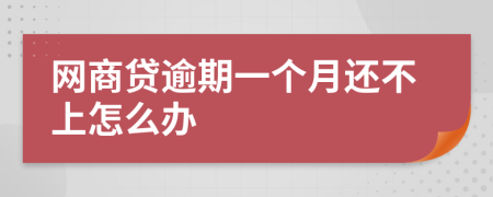 網(wǎng)商貸逾期一個(gè)月還不上怎么辦