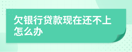 欠銀行貸款現(xiàn)在還不上怎么辦