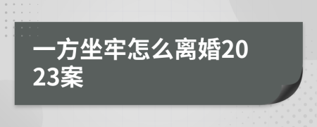 一方坐牢怎么離婚2023案