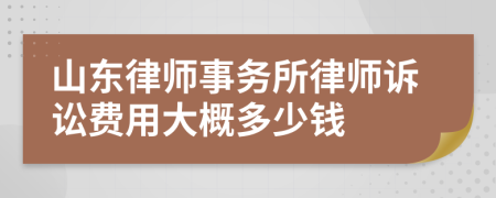 山東律師事務(wù)所律師訴訟費用大概多少錢