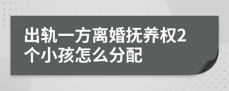 出軌一方離婚撫養(yǎng)權(quán)2個小孩怎么分配