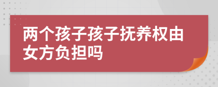 兩個(gè)孩子孩子撫養(yǎng)權(quán)由女方負(fù)擔(dān)嗎