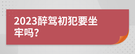 2023醉駕初犯要坐牢嗎？