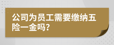 公司為員工需要繳納五險(xiǎn)一金嗎？