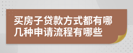 買房子貸款方式都有哪幾種申請流程有哪些