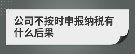 公司不按時申報納稅有什么后果