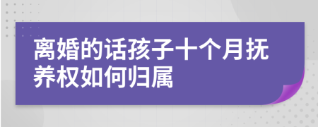 離婚的話孩子十個(gè)月?lián)狃B(yǎng)權(quán)如何歸屬