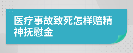 醫(yī)療事故致死怎樣賠精神撫慰金