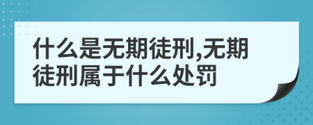 什么是無期徒刑,無期徒刑屬于什么處罰