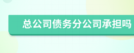 總公司債務(wù)分公司承擔(dān)嗎